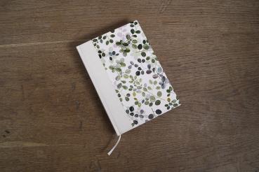 Notebook DIN format with elegant fashion illustrations black, gold, velvet back, black